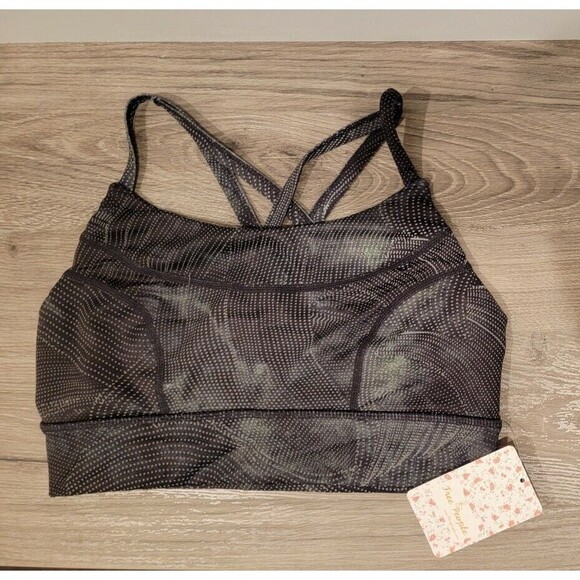 New FREE PEOPLE OB638794 Reflective Glow Sports Bra (Size XS) MSRP $58 - Picture 1 of 2